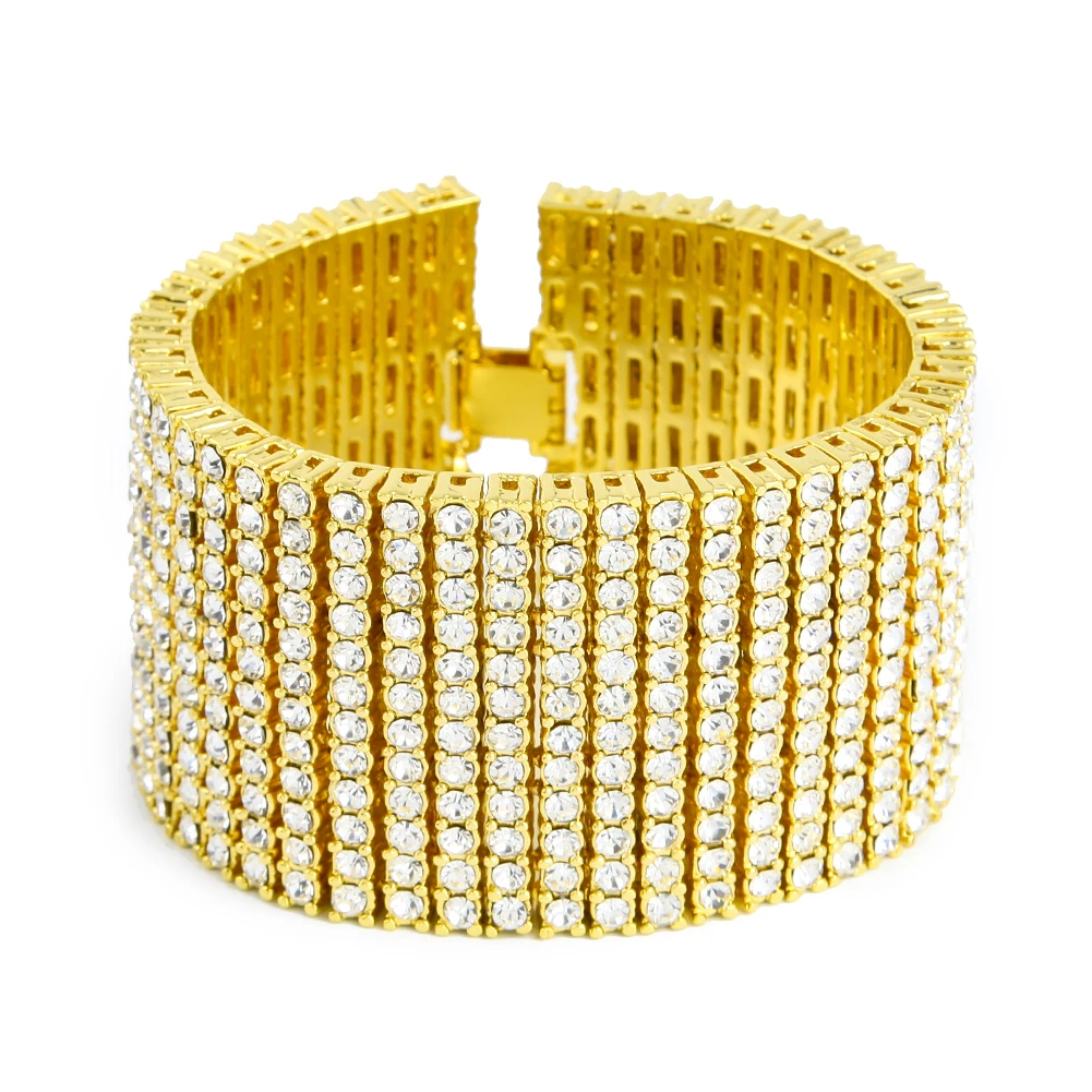 MCSAYS Men jewerly Hip Hop Style High Quality Bracelet Alloy 12 Row Crystal Tennis Chain CZ Bling Black/White/Gold/White Color
MCSAYS Men jewerly Hip Hop Style High Quality Bracelet Alloy 12 Row Crystal Tennis Chain CZ Bling Black/White/Gold/White Color