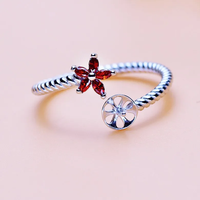 925 Sterling Silver Pearl Ring Flower Finger Ring Adjustable Ring Findings Jewelry Parts Fittings Accessories, 3pcs/lot
925 Sterling Silver Pearl Ring Flower Finger Ring Adjustable Ring Findings Jewelry Parts Fittings Accessories, 3pcs/lot