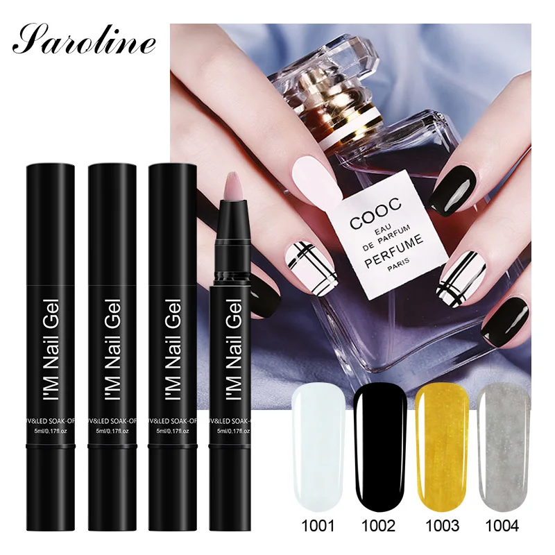 Saroline Colorful Colors Glitter Nail Gel Varnish Pen Long Lasting Art Primer Hybrid Color UV Gel Nail Polish Pen for Manicure
Saroline Colorful Colors Glitter Nail Gel Varnish Pen Long Lasting Art Primer Hybrid Color UV Gel Nail Polish Pen for Manicure