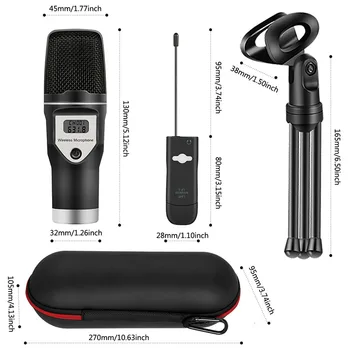 USB Sound Card UHF Wireless Microphone with Tripod for Audio Computer Karaoke Live Broadcasting GY88
USB Sound Card UHF Wireless Microphone with Tripod for Audio Computer Karaoke Live Broadcasting GY88