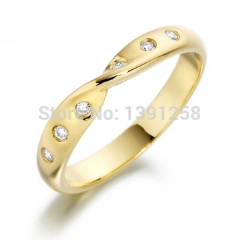 3mm solid Genuine Au375 9k 9ct yellow gold round cut Natural I / I1 diamond Wedding Ring band jewelry lady girl Free engraving
3mm solid Genuine Au375 9k 9ct yellow gold round cut Natural I / I1 diamond Wedding Ring band jewelry lady girl Free engraving
