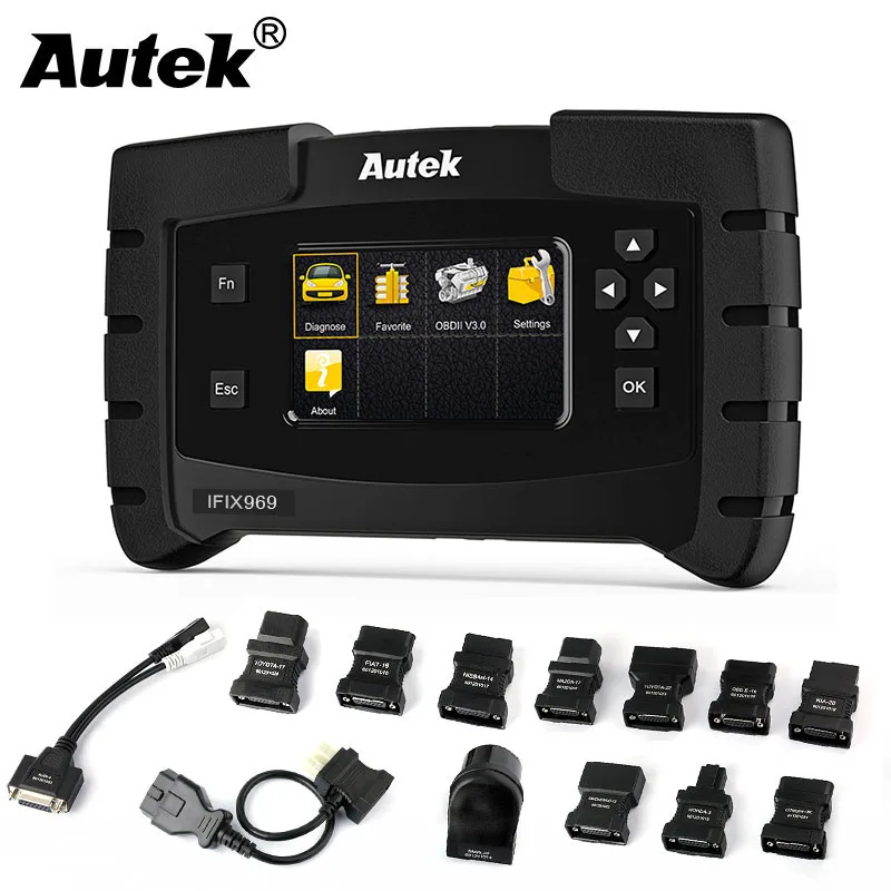 Autek IFIX-969 OBD2 Automotive Scanner Full System Diagnostic Engine Airbag ABS SRS EPB SAS ESP TPMS OBD OBD 2 Car Scanner Tool
Autek IFIX-969 OBD2 Automotive Scanner Full System Diagnostic Engine Airbag ABS SRS EPB SAS ESP TPMS OBD OBD 2 Car Scanner Tool