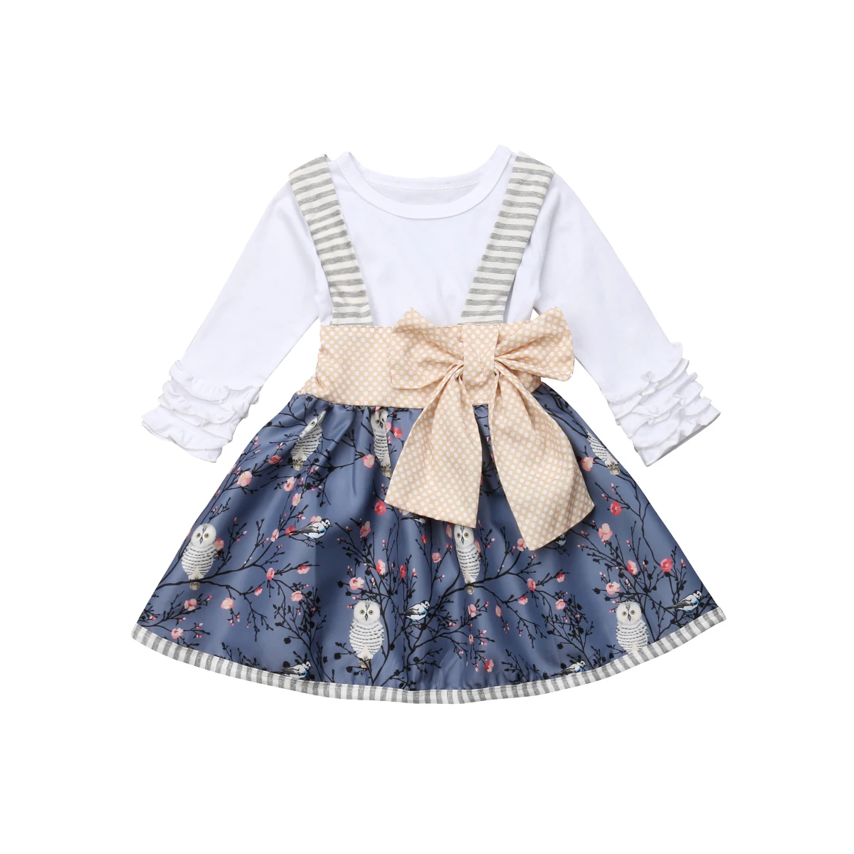 Princess Toddler Kids Girl Clothes Long Sleeve White T-shirt Tops Tutu Bowknot Overall Dress 2PCS Girls Clothing Set
Princess Toddler Kids Girl Clothes Long Sleeve White T-shirt Tops Tutu Bowknot Overall Dress 2PCS Girls Clothing Set