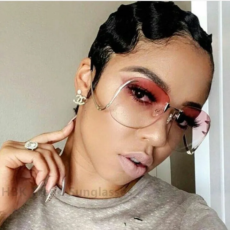 Classic Clear Rimless Glasses Gold Frame Gradient Vintage Sunglass Women Men UV400 Cat Eye eyeglass Transparent Shades lunettes
Classic Clear Rimless Glasses Gold Frame Gradient Vintage Sunglass Women Men UV400 Cat Eye eyeglass Transparent Shades lunettes