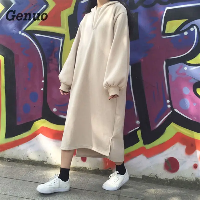 Genuo Women BF Hoodies Sweatshirts Dress 2018 Casual Velvet Thick Ladies harajuku Dress Long Autumn Winter Dress 2XL
Genuo Women BF Hoodies Sweatshirts Dress 2018 Casual Velvet Thick Ladies harajuku Dress Long Autumn Winter Dress 2XL