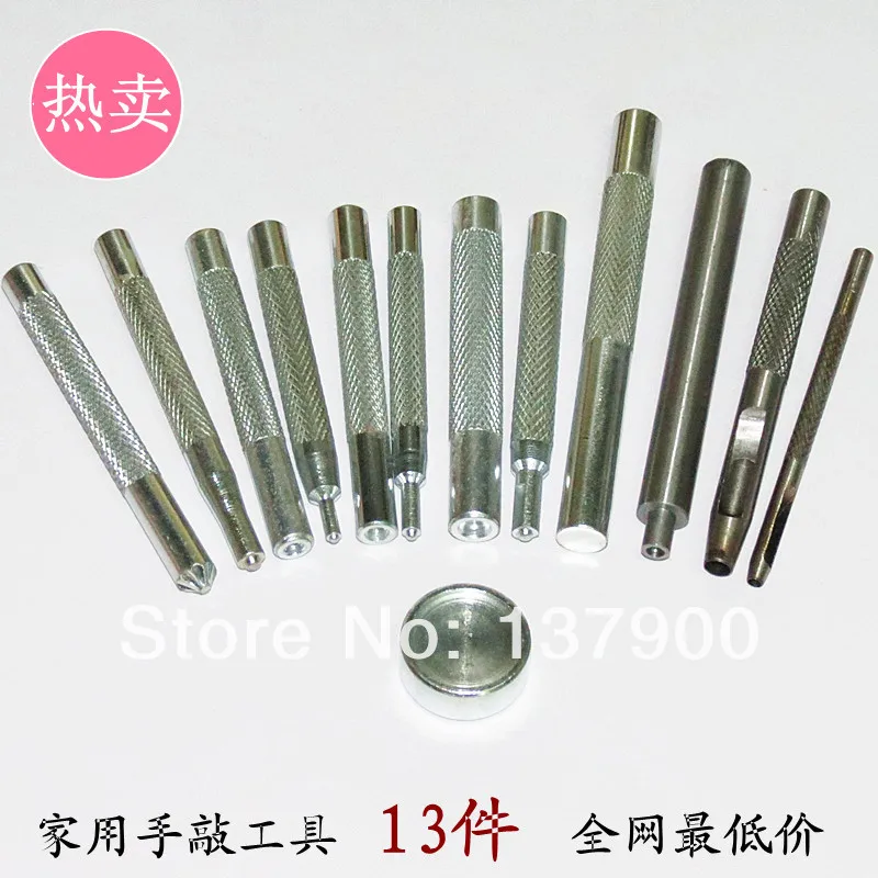 New 13 pcs Snap Fastener Installation Kit Leather Hole Punch Buttons Set Tool Kit Wholesale
New 13 pcs Snap Fastener Installation Kit Leather Hole Punch Buttons Set Tool Kit Wholesale
