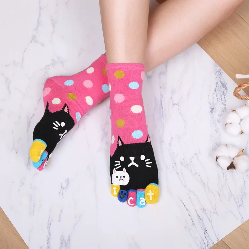 3 Pairs Five Finger Socks Cotton Casual Cartoon 5 Toe Separate Cat Animal Print Ankle Toe Socks For Women Cute Harajuku
3 Pairs Five Finger Socks Cotton Casual Cartoon 5 Toe Separate Cat Animal Print Ankle Toe Socks For Women Cute Harajuku