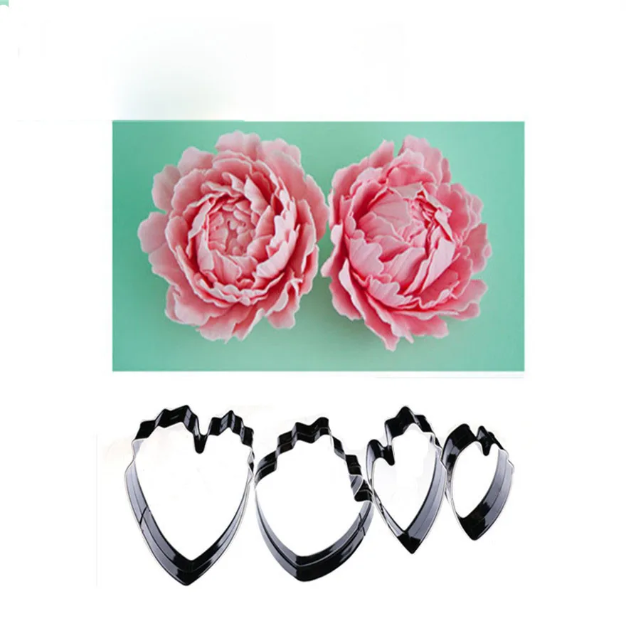 Hot 4PCS/SET Peony Flower Petals Stainless Steel Creative Cookie Mold Die Cut Mold Fondant Cake Mold Cutting A073
Hot 4PCS/SET Peony Flower Petals Stainless Steel Creative Cookie Mold Die Cut Mold Fondant Cake Mold Cutting A073