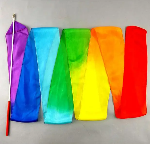 4M Rainbow Ballet Dance Silk Streamers Rhythmic Gymnastic Ribbon Girl Adults Art Dances (Fiberglass Rod included) Free Shipping
4M Rainbow Ballet Dance Silk Streamers Rhythmic Gymnastic Ribbon Girl Adults Art Dances (Fiberglass Rod included) Free Shipping