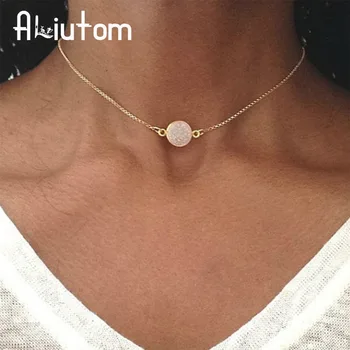 ALIUTOM Fashion Jewelry 2018 Gold Round Resin Clavicle Chain Necklace Lady Resin Geometric Round Choker Necklace
ALIUTOM Fashion Jewelry 2018 Gold Round Resin Clavicle Chain Necklace Lady Resin Geometric Round Choker Necklace