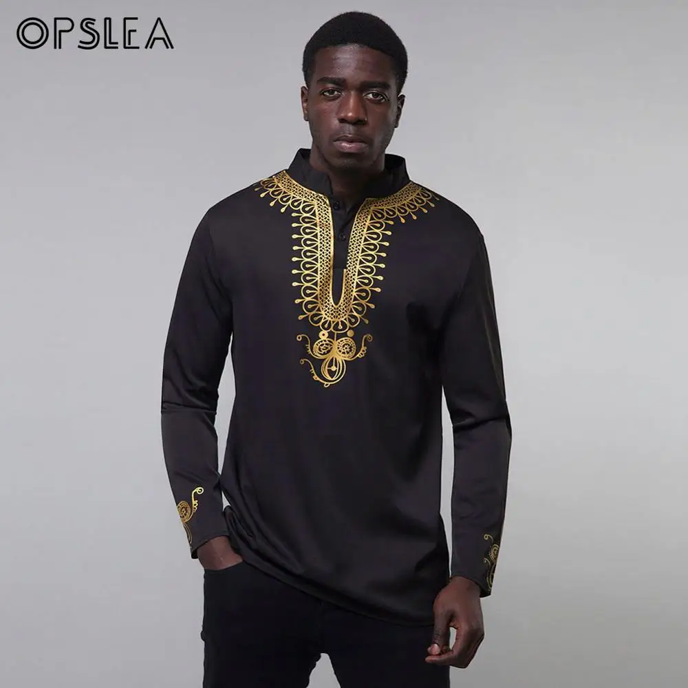 Opslea Dashiki African Men Black Fashion Embroidery Shirt Tribal Print Stand Collar Long Sleeve Shirt Casual Slim Fit Clothes 
Opslea Dashiki African Men Black Fashion Embroidery Shirt Tribal Print Stand Collar Long Sleeve Shirt Casual Slim Fit Clothes