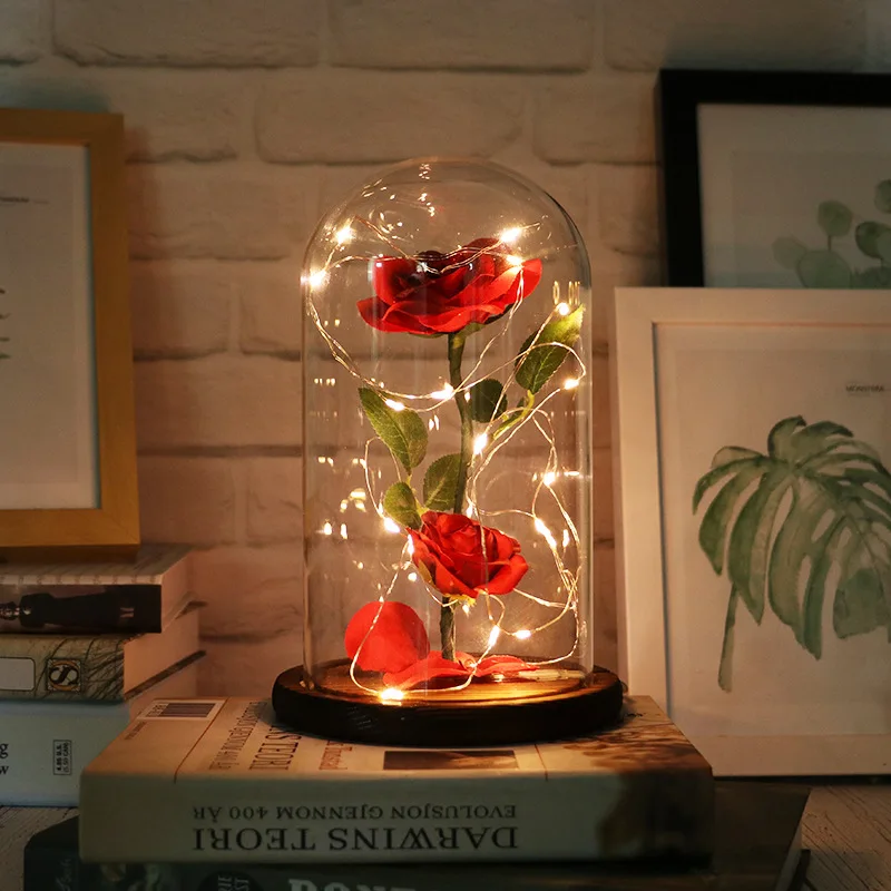 Beauty and the Beast USB Powered LED Rose Night Light Bottle Desk Light Romantic Valentine's Day Birthday Gift Decoration
Beauty and the Beast USB Powered LED Rose Night Light Bottle Desk Light Romantic Valentine's Day Birthday Gift Decoration