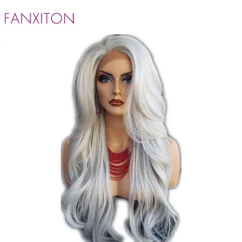 FANXITON White Wavy Lace Front Synthetic Wigs For Black Women High Temperature Fiber 22Inch New Wig Cosplay
FANXITON White Wavy Lace Front Synthetic Wigs For Black Women High Temperature Fiber 22Inch New Wig Cosplay