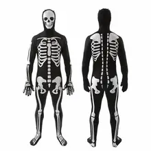mens teens bone chillin skeleton suit fancy dress halloween party costume
