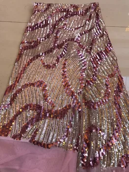 2019 high quality sequence French Nigerian sequins net lace,African tulle mesh lace fabric for dress 5 yards/lot
2019 high quality sequence French Nigerian sequins net lace,African tulle mesh lace fabric for dress 5 yards/lot