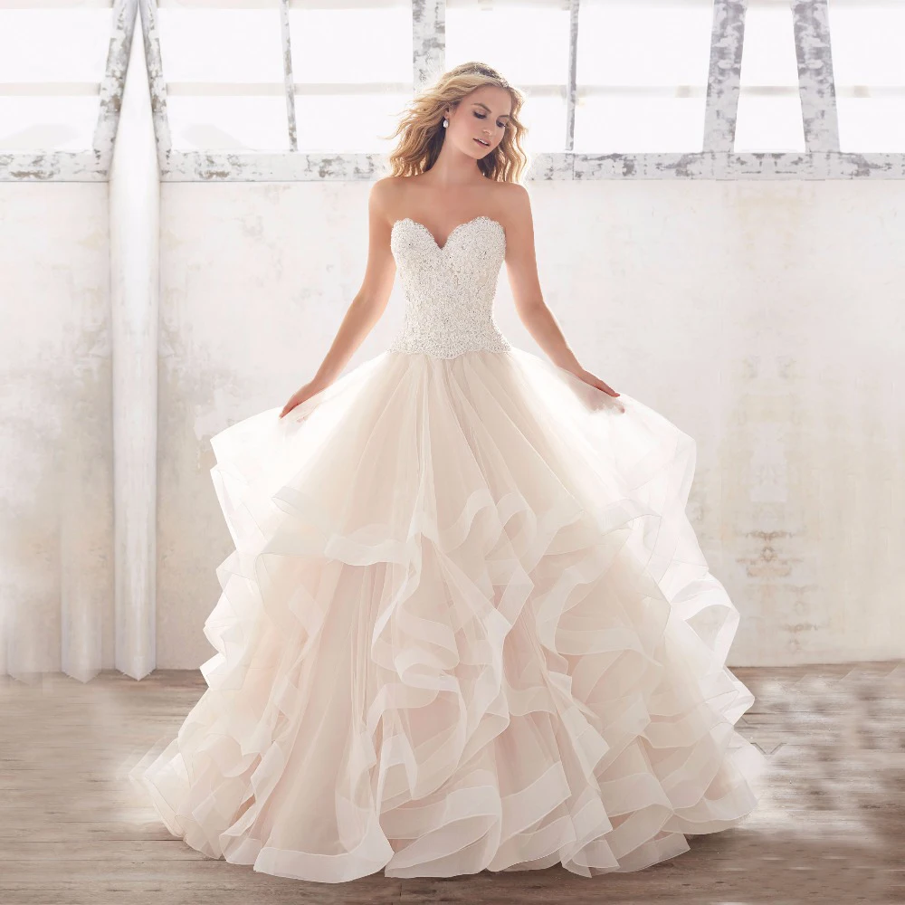 Vestidos De Noiva A Line Gown Robe De Mariage Sexy Strapless Pearls Organza Wedding Party Dress
Vestidos De Noiva A Line Gown Robe De Mariage Sexy Strapless Pearls Organza Wedding Party Dress