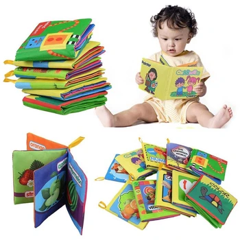 Soft Cloth Baby Boys Girls Books Infant Educational Stroller Rattle Toys For Newborn Baby early educational toys baby Cloth book
