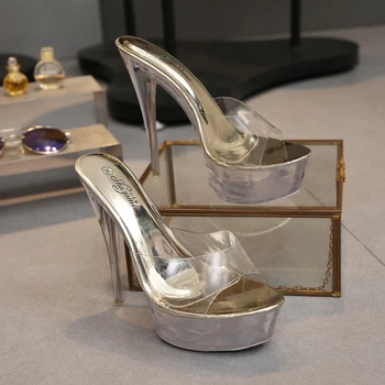 Shoes Women Steel Tube Dancing Sandals 2019 Crystal Slipper Slide High Heels 15cm Transparent Waterproof Cool Slippers Fine with
Shoes Women Steel Tube Dancing Sandals 2019 Crystal Slipper Slide High Heels 15cm Transparent Waterproof Cool Slippers Fine with