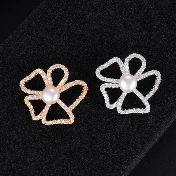 SISCATHY 2019 New Fashion Full Cubic Zirconia Earrings femme Flower Pearl Stud Earrings Ear Jewelry Accessories boucle d'oreille
SISCATHY 2019 New Fashion Full Cubic Zirconia Earrings femme Flower Pearl Stud Earrings Ear Jewelry Accessories boucle d'oreille