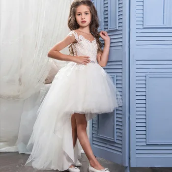 2020 Cap Sleeve Lace High Low Flower Girl Dresses Crystal Beading Backless Girls First Communion Gowns Special Occasion Dress
2020 Cap Sleeve Lace High Low Flower Girl Dresses Crystal Beading Backless Girls First Communion Gowns Special Occasion Dress