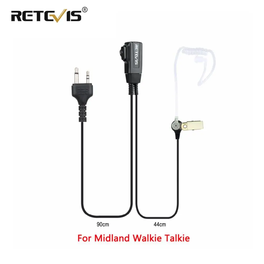 Retevis 2 контактный скрытый акустический трубчатый наушник PTT микрофон гарнитура