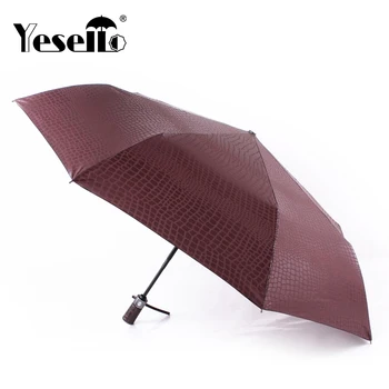 Yesello Gentle Men Three Folding Compact Fully Automatic Large Imitation leather High Quality Winfproof Strong Umbrellas
Yesello Gentle Men Three Folding Compact Fully Automatic Large Imitation leather High Quality Winfproof Strong Umbrellas