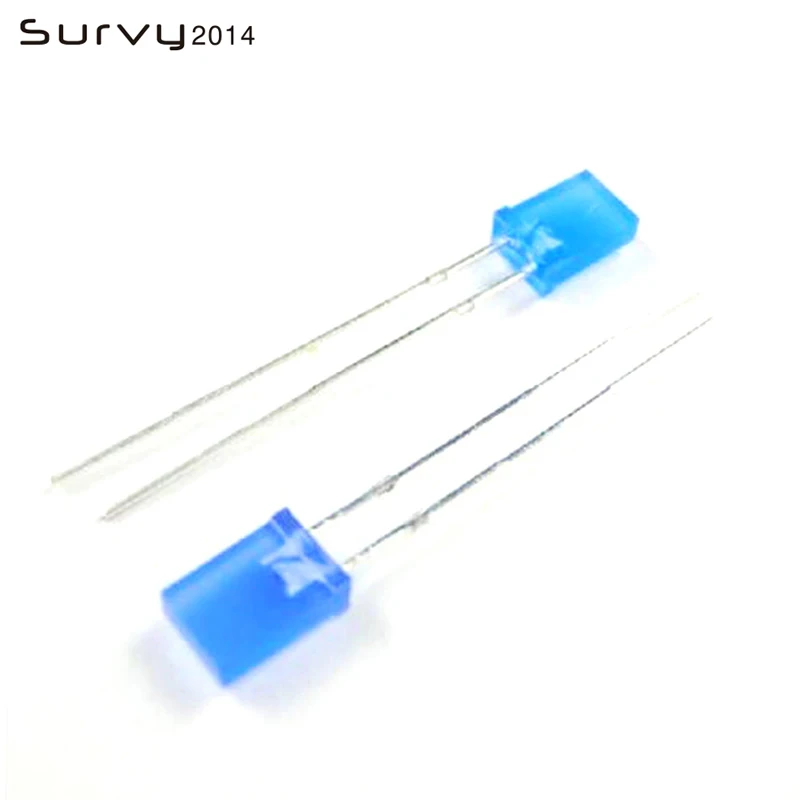 100pcs 2x5x7mm Square LED Diodes Water Clear Red Light Rectangle Rectangular