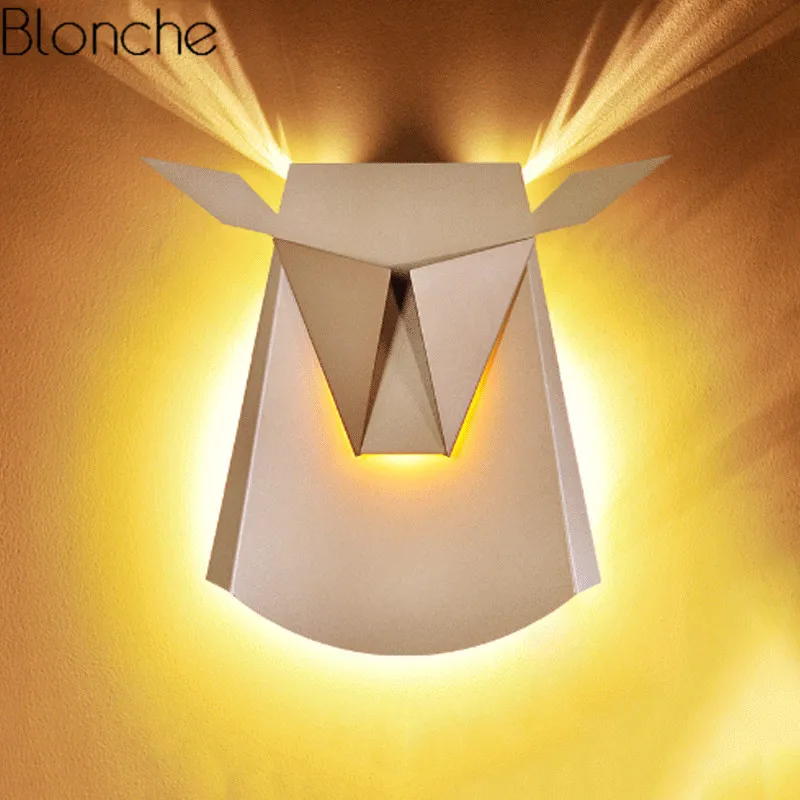 Grosshandel Nordic Led Geweih Wandleuchte Wandleuchten Bull Kopf
