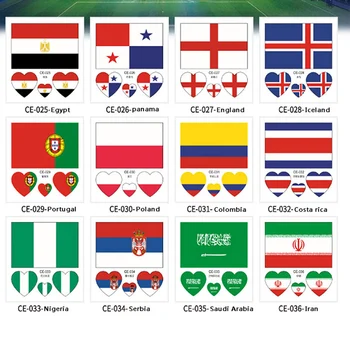 10PCS 2018 Russia World Cup 32 Teams Tattoo Stickers National Football Team Environmental Waterproof Flag Stickers On Face Arm
10PCS 2018 Russia World Cup 32 Teams Tattoo Stickers National Football Team Environmental Waterproof Flag Stickers On Face Arm