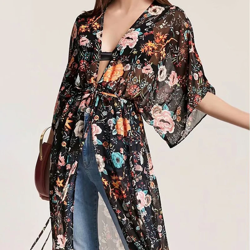 2019 New Fashion Women Summer Flower Print Japanese Style Loose Dresses Female Chiffon Adjustable Waist Harajuku Kimono Dress
2019 New Fashion Women Summer Flower Print Japanese Style Loose Dresses Female Chiffon Adjustable Waist Harajuku Kimono Dress