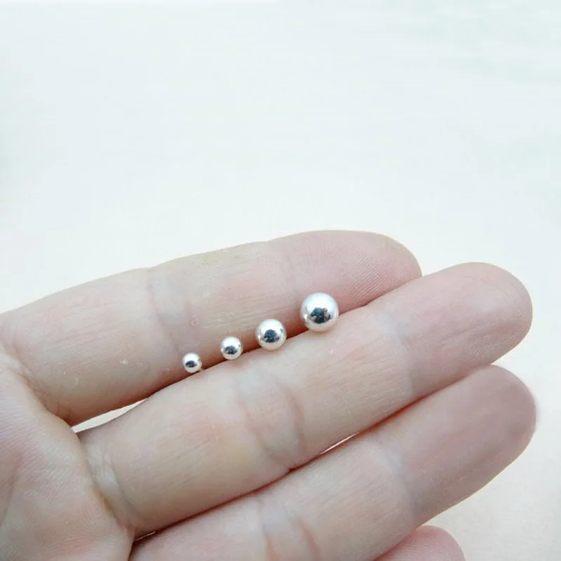 Pure 925 Sterling Silver ball Stud Earrings for Children Girls Kids Baby Jewelry,925 silver 2mm-3mm-7mm small earrings for women
Pure 925 Sterling Silver ball Stud Earrings for Children Girls Kids Baby Jewelry,925 silver 2mm-3mm-7mm small earrings for women