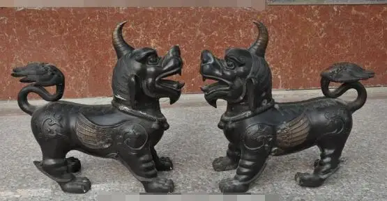 S3710 china bronze fengshui Brave troops Pixiu Unicorn Evil spirits beast statue pair discount 30% (C0324)
S3710 china bronze fengshui Brave troops Pixiu Unicorn Evil spirits beast statue pair discount 30% (C0324)