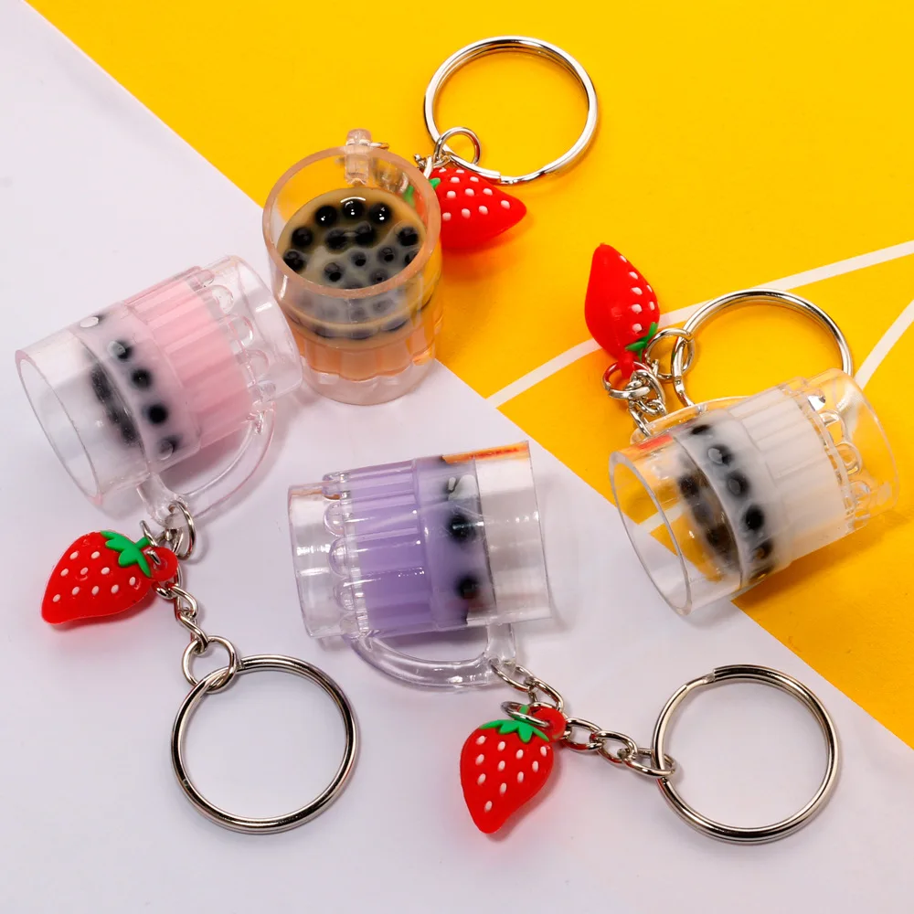 Creative Mini Soft Drink Keychain Coconut Milk tea Keychain Beverage Bubble Tea Acrylic Moving Keyring Girl Keychain Cute gift
Creative Mini Soft Drink Keychain Coconut Milk tea Keychain Beverage Bubble Tea Acrylic Moving Keyring Girl Keychain Cute gift