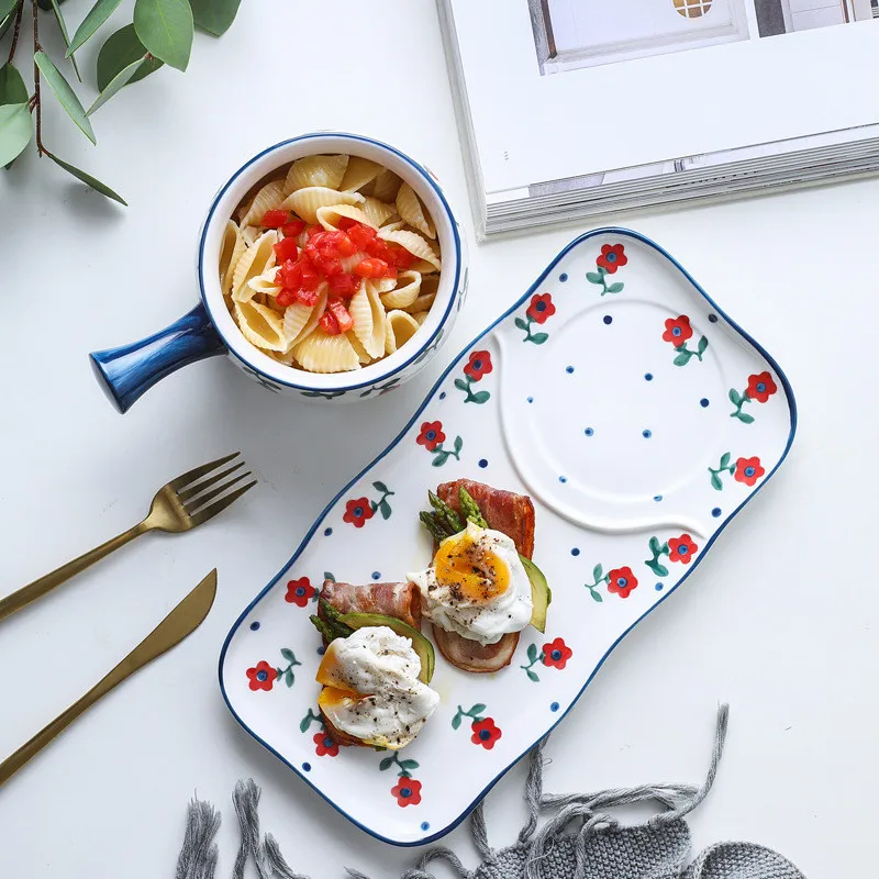 Japanese Breakfast Separation Ceramic Tableware Set Hand-painted Dinner Plate Set Household Oatmeal Bowl Milk Mug Tray 2pcs/set
Japanese Breakfast Separation Ceramic Tableware Set Hand-painted Dinner Plate Set Household Oatmeal Bowl Milk Mug Tray 2pcs/set