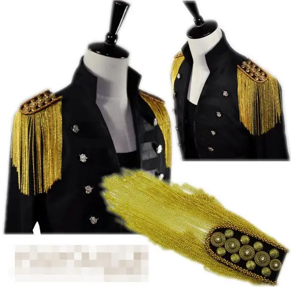 Free Shipping New Male men's fashion casual women Korean jacket gold Ultra-dense tassel England stage party Shoulder Straps
Free Shipping New Male men's fashion casual women Korean jacket gold Ultra-dense tassel England stage party Shoulder Straps