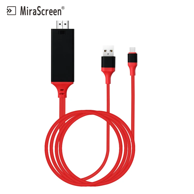 Фото Mirascreen USB C HDMI Cable Type to Thunderbolt 3 for Samsung Galaxy S9/S8/Note 9 Huawei P20 Pro USB-C Adapter | Электроника