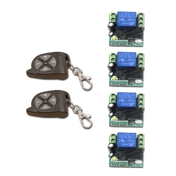 Hot Sales Top Quality(6Pcs/Set) RF Mini Wireless DC12V 1CH Remote Control Relay Switch 2pcs Transmitter +4pcs Receiver with Case
Hot Sales Top Quality(6Pcs/Set) RF Mini Wireless DC12V 1CH Remote Control Relay Switch 2pcs Transmitter +4pcs Receiver with Case