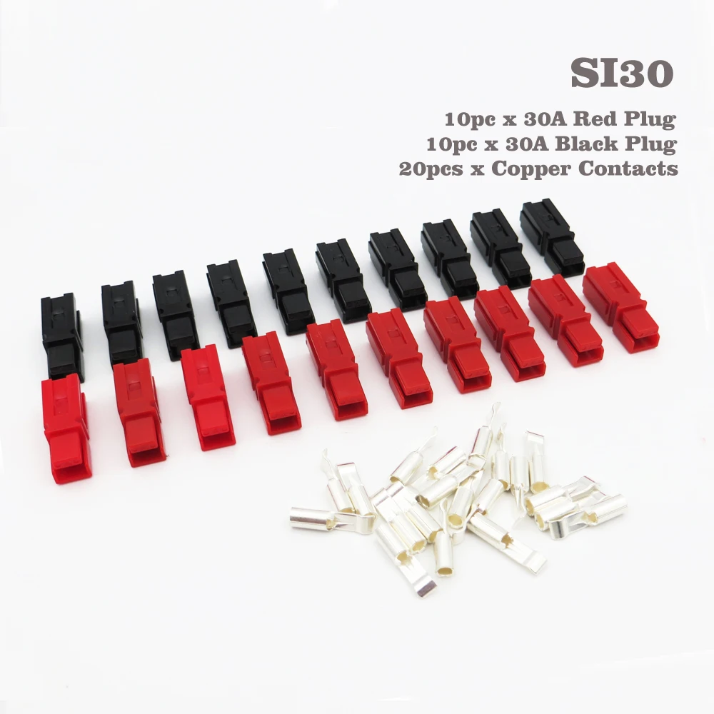 10Pairs X 30A 600V PP30 Power Connector Plug Red Black PP30 & 20pcs Contacts For Solar Caravan Boat
10Pairs X 30A 600V PP30 Power Connector Plug Red Black PP30 & 20pcs Contacts For Solar Caravan Boat