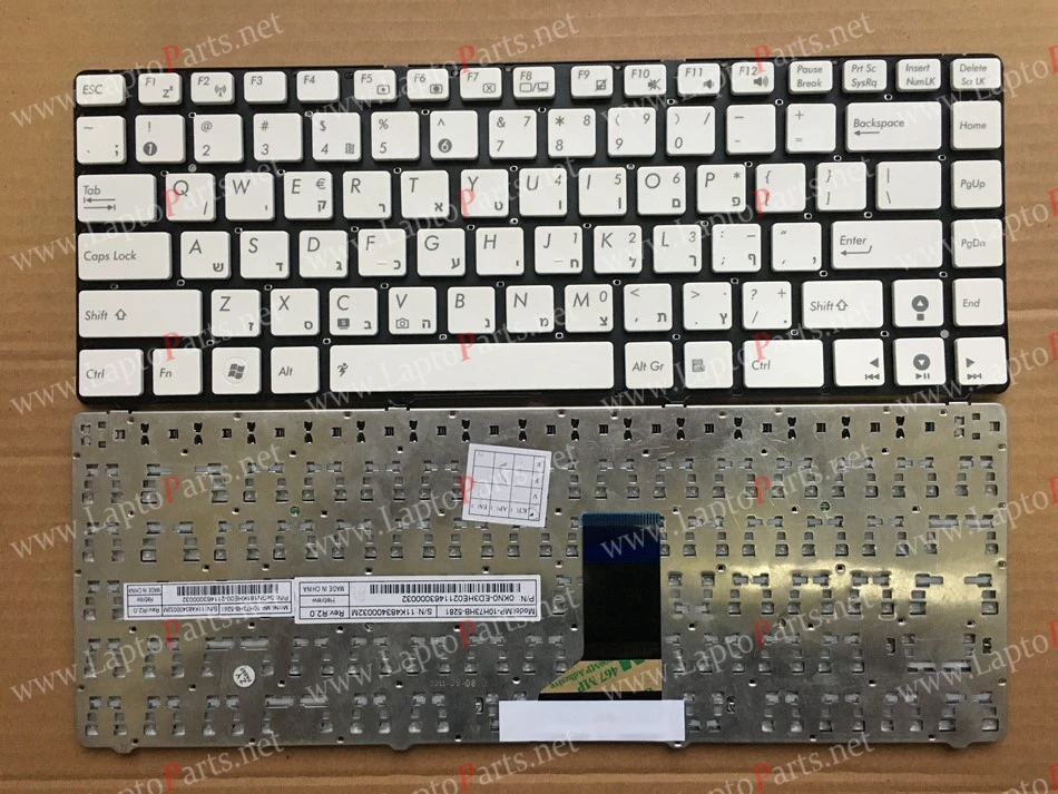 HB Hebrew Keyboard for ASUS U30 U31 U31F U31S U31Sg U31Sd U31Jg U35 U35F U35J U35Jc U36 U36Jc U41 U45 U45J Laptop Keyboard
HB Hebrew Keyboard for ASUS U30 U31 U31F U31S U31Sg U31Sd U31Jg U35 U35F U35J U35Jc U36 U36Jc U41 U45 U45J Laptop Keyboard