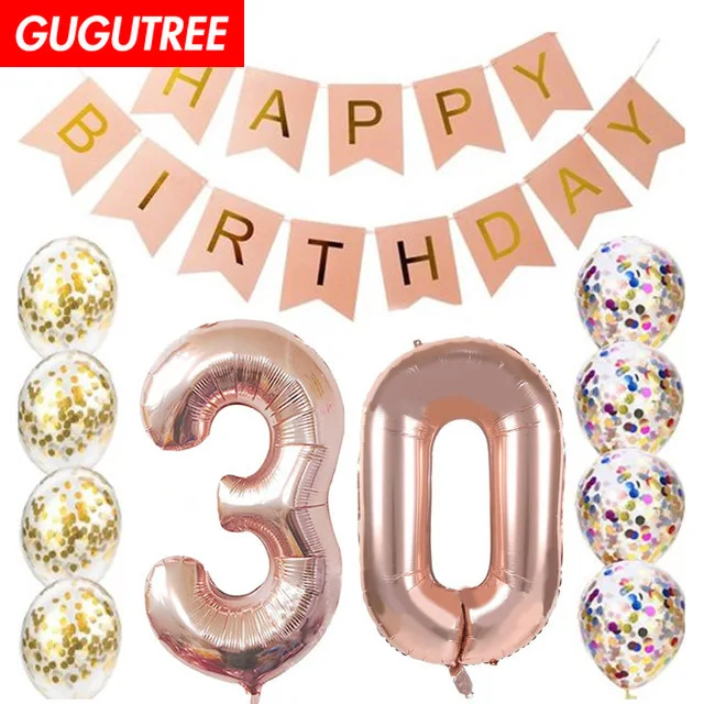 GUGUTREE PARTY one set rose gold silver latex foil ballon Banners Paper flowers tassels Streamers happy birthday party PD-88
GUGUTREE PARTY one set rose gold silver latex foil ballon Banners Paper flowers tassels Streamers happy birthday party PD-88