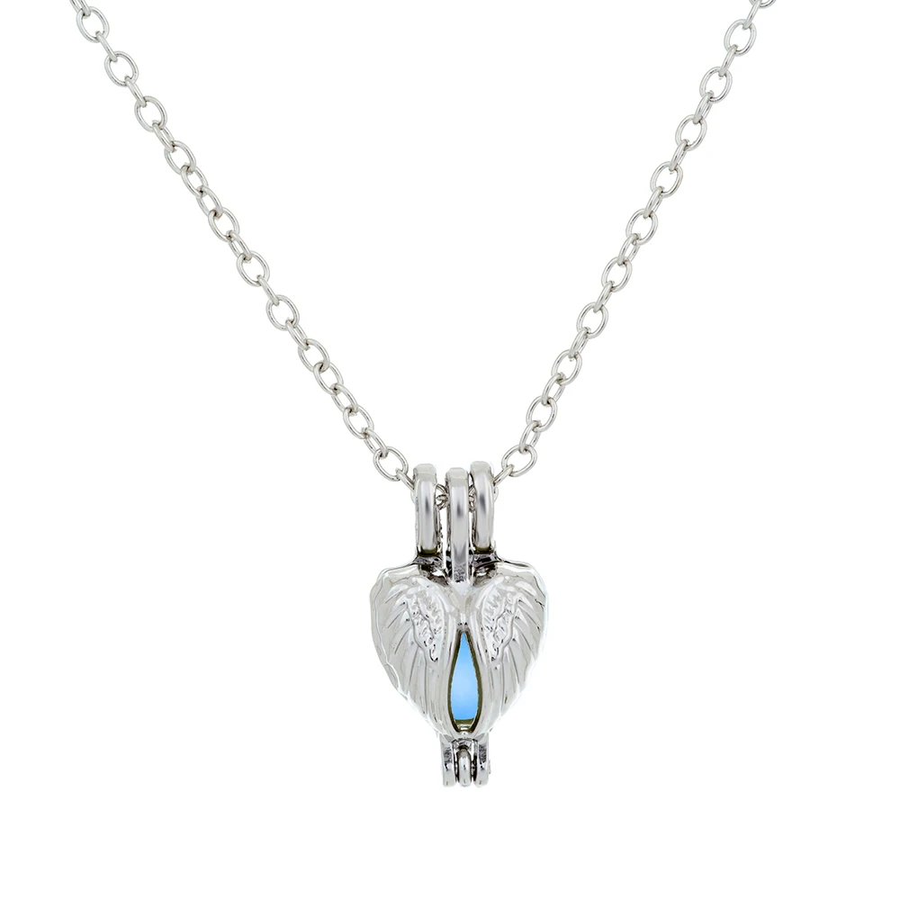 glow in the dark pendant necklace women charm hot sale silver