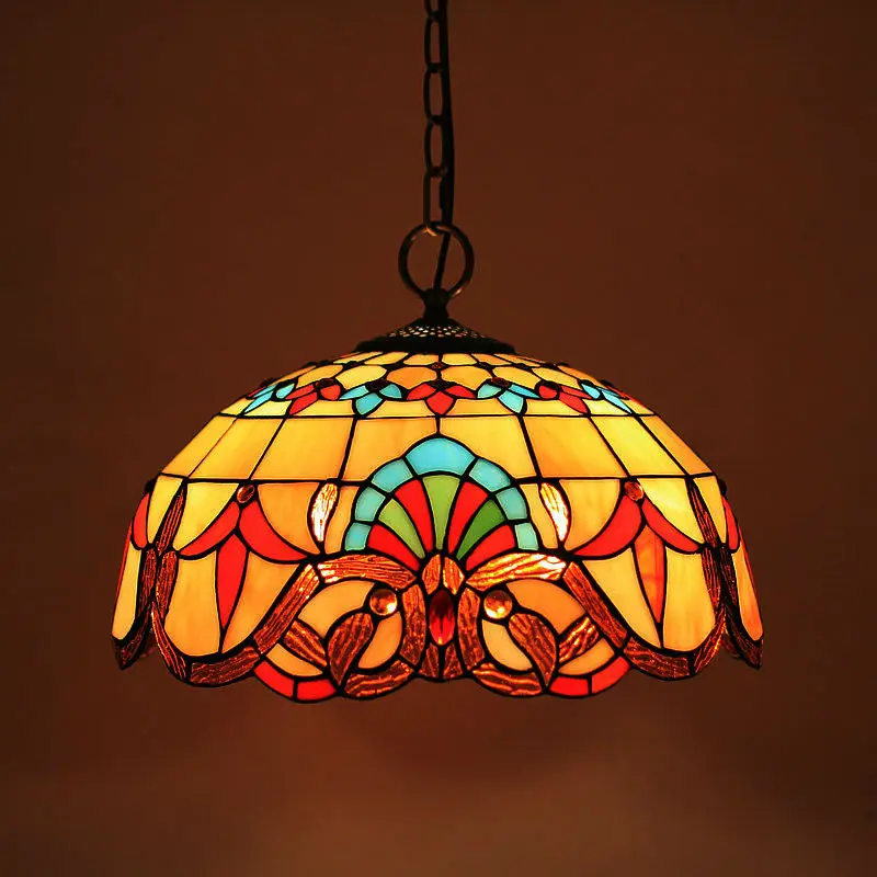 Stained Glass Suspended Luminaire Tiffany Baroque pendant lights for Home Parlor Dining Room Chain Pendant lamps E27 90-260V
Stained Glass Suspended Luminaire Tiffany Baroque pendant lights for Home Parlor Dining Room Chain Pendant lamps E27 90-260V