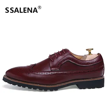 Men Casual Leather Brogue Shoes Vintage Breathable Business Dress Footwear For Male Pointed Toe Flats Moccasins AA11634
Men Casual Leather Brogue Shoes Vintage Breathable Business Dress Footwear For Male Pointed Toe Flats Moccasins AA11634