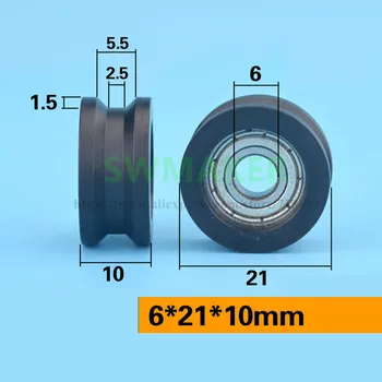 6*21*10 trapezoidal groove pulley traction wheel bearing pulley driven roller bearing 3D printer
6*21*10 trapezoidal groove pulley traction wheel bearing pulley driven roller bearing 3D printer