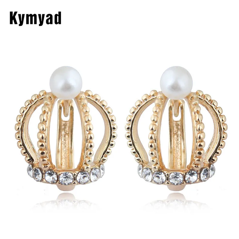 Kymyad Brand Crown Earrings for Women Gold Silver Color Earring Simulated Pearl Crystal Brinco Statement Earings Fashion Jewelry
Kymyad Brand Crown Earrings for Women Gold Silver Color Earring Simulated Pearl Crystal Brinco Statement Earings Fashion Jewelry