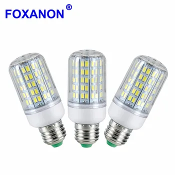 

Foxanon lampada led e27 smd5730 220V Led lamp light corn bulb e14 24 30 42 64 80 89 108 136 Leds bombillas led indoor lighting