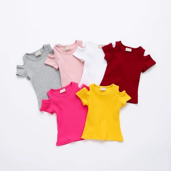 Summer Baby Girls Candy Color Off-shoulder Short Sleeved Kids T-shirt Cotton Clothes Tops Cute New
Summer Baby Girls Candy Color Off-shoulder Short Sleeved Kids T-shirt Cotton Clothes Tops Cute New