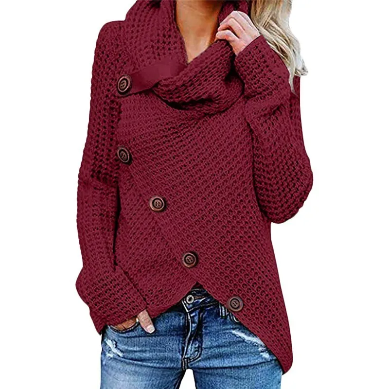 Autumn Winter Warm Sweater Fashion Long-Sleeve Elastic Womens Pullover Sweater High Neck Plus size Knit Sweaters Tops 5XL F674
Autumn Winter Warm Sweater Fashion Long-Sleeve Elastic Womens Pullover Sweater High Neck Plus size Knit Sweaters Tops 5XL F674