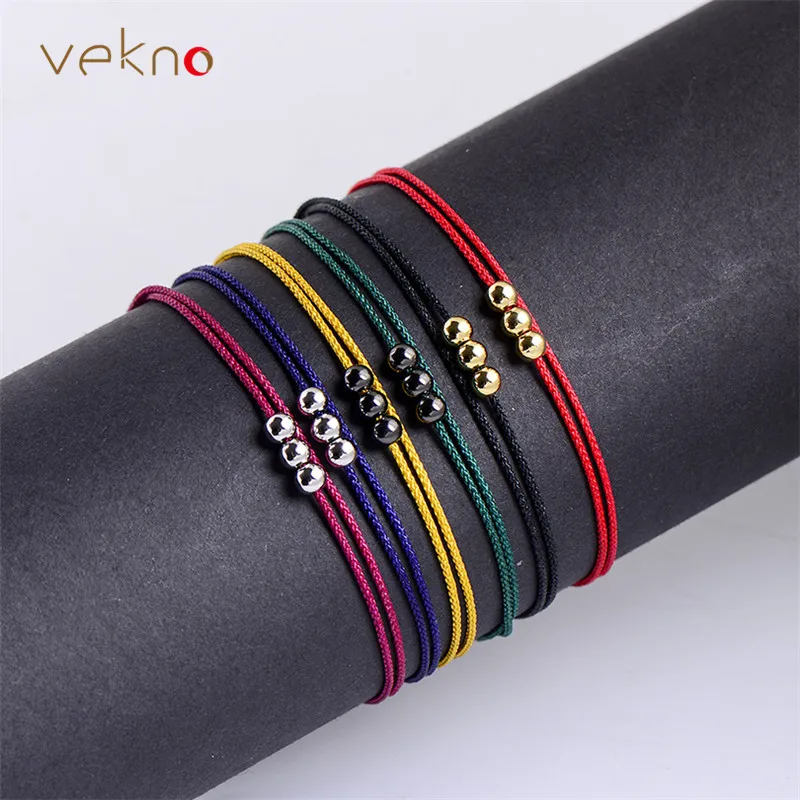 VEKNO 4mm Copper Beads Adjustable Braided Bracelet For Lover Lucky Gift Colorful Rope String Bracelets Handamde Jewelry
VEKNO 4mm Copper Beads Adjustable Braided Bracelet For Lover Lucky Gift Colorful Rope String Bracelets Handamde Jewelry