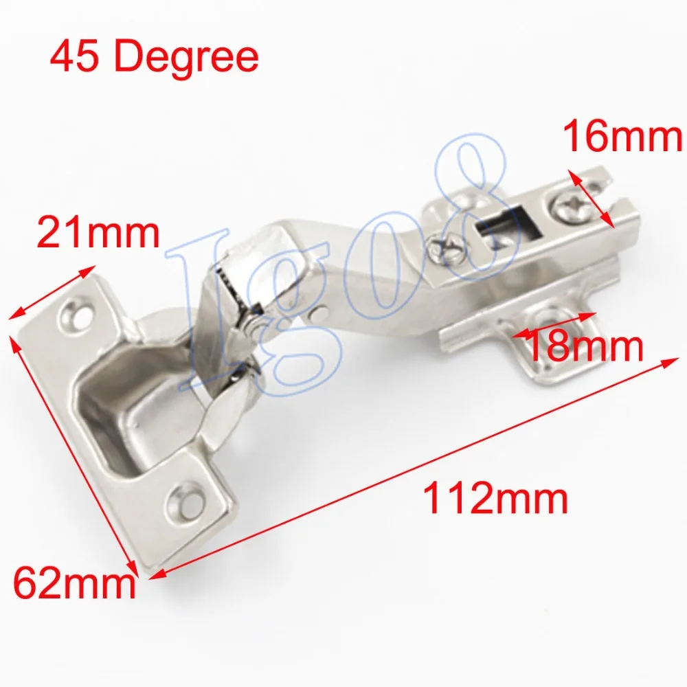 Image Steel 45 Degree Cabinet Door Hinges 2PCS on Discount